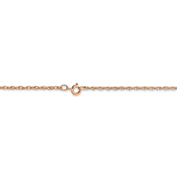 18" 14k Rose Gold 1.15mm Carded Cable Rope Chain Necklace