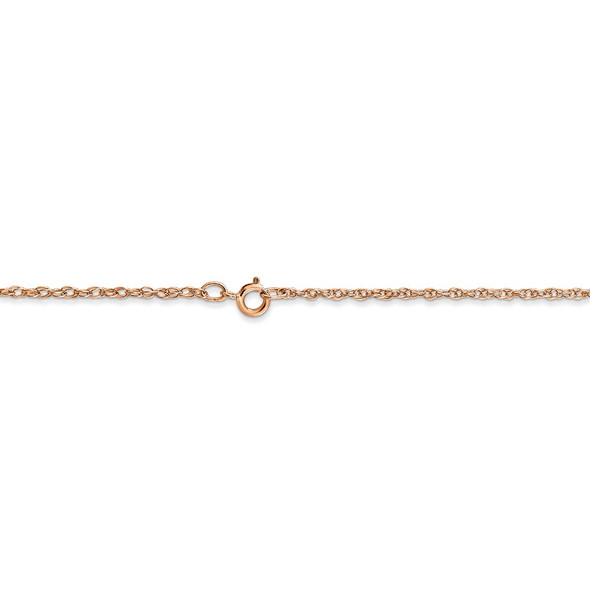 20" 14k Rose Gold 1.15mm Carded Cable Rope Chain Necklace
