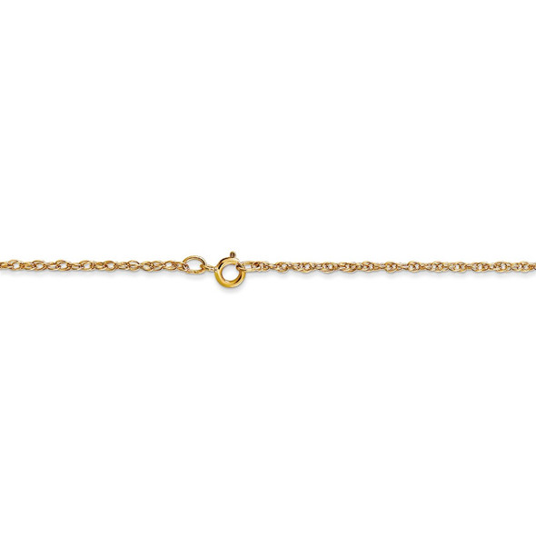 24" 14k Yellow Gold 1.15mm Carded Cable Rope Chain Necklace