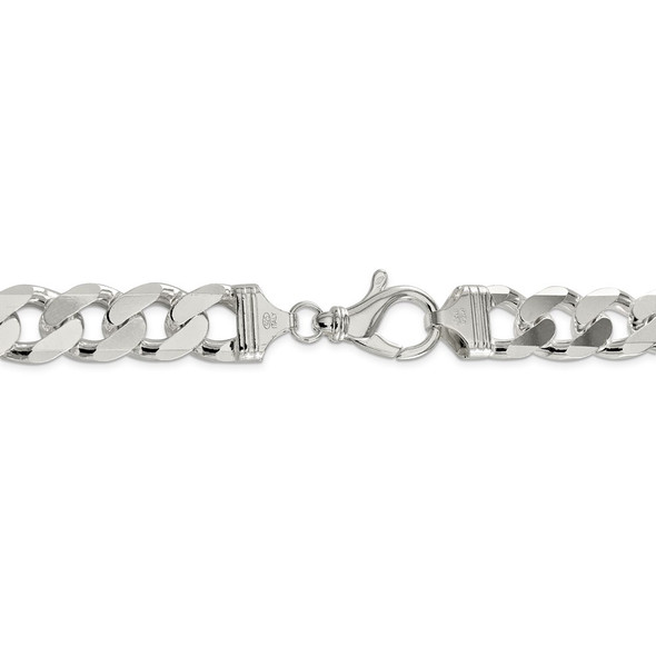 26" Sterling Silver 16.25mm Curb Chain Necklace