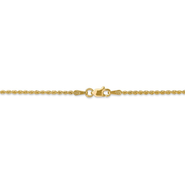 16" 14k Yellow Gold 1.50mm Regular Rope Chain Necklace