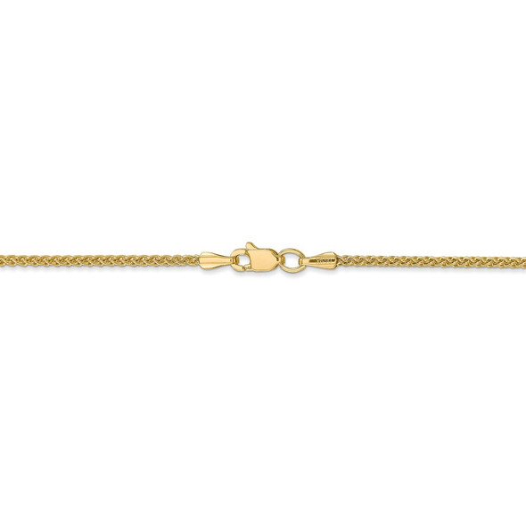 24" 14k Yellow Gold 1.55mm Semi-Solid Wheat Chain Necklace