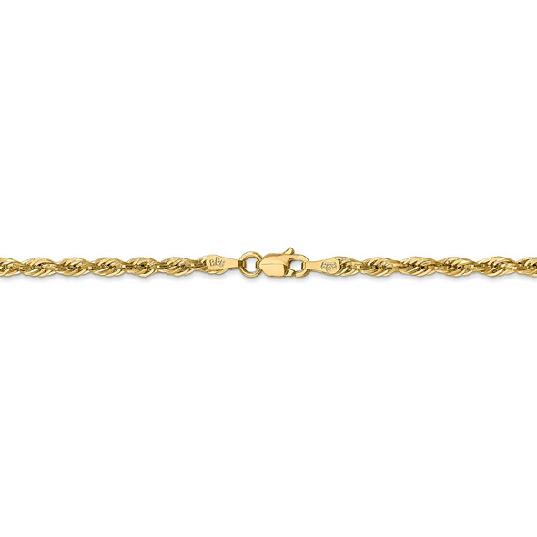 24" 14k Yellow Goldy 2.8mm Semi-Solid Rope Chain Necklace