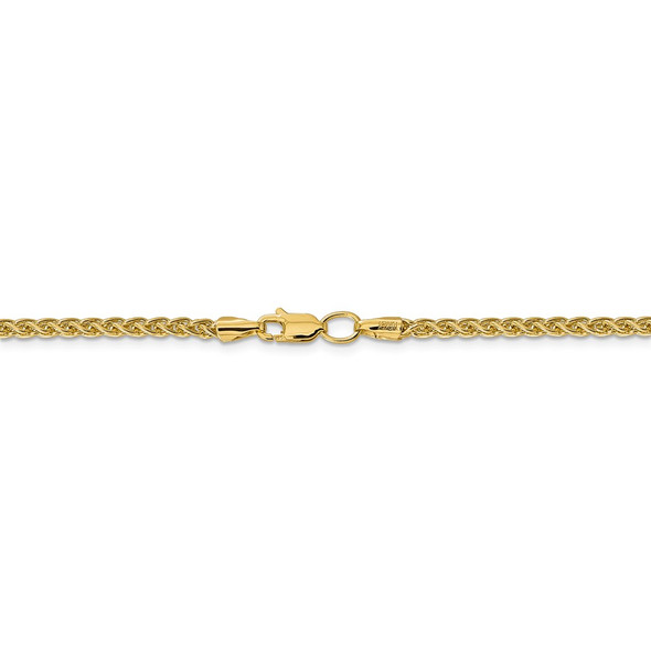 16" 14k Yellow Gold 2.75mm Semi-solid Wheat Chain Necklace