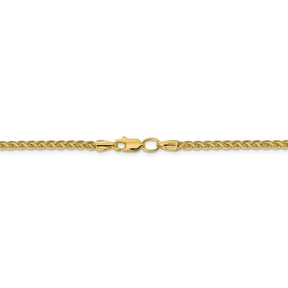 18" 14k Yellow Gold 2.75mm Semi-solid Wheat Chain Necklace