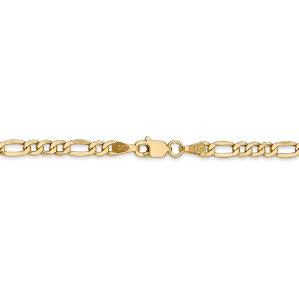 20" 14k Yellow Gold 3.5mm Semi-Solid Figaro Chain Necklace