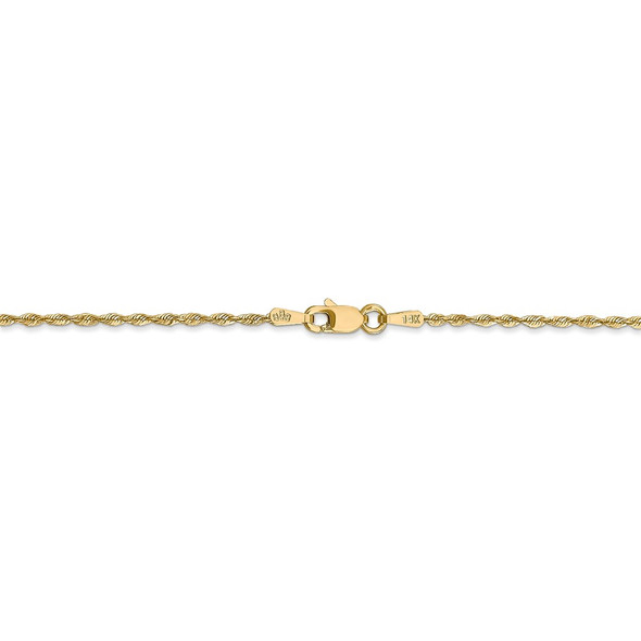 24" 14k Yellow Gold 1.5mm Extra-Light Diamond-cut Rope Chain Necklace