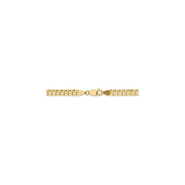 24" 14k Yellow Gold 4.75mm Flat Beveled Curb Chain Necklace