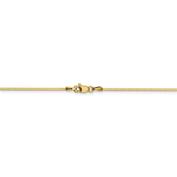 20" 14k Yellow Gold 1.4mm Octagonal Snake Chain Necklace