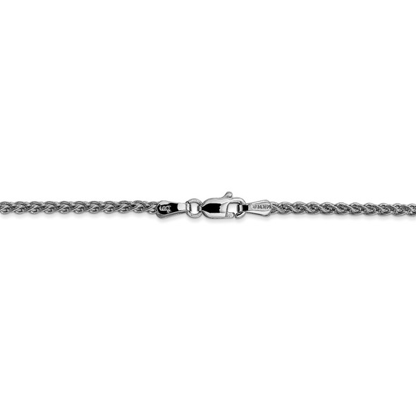 30" 14k White Gold 2mm Spiga Chain Necklace