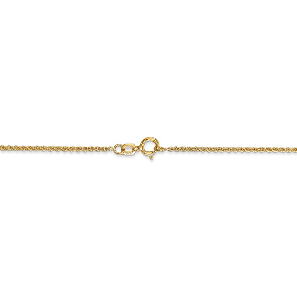 18" 14k Yellow Gold 1.1mm Baby Rope Chain Necklace