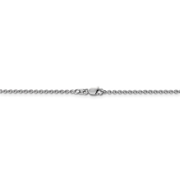 18" 14k White Gold 1.8mm Forzantine Cable Chain Necklace
