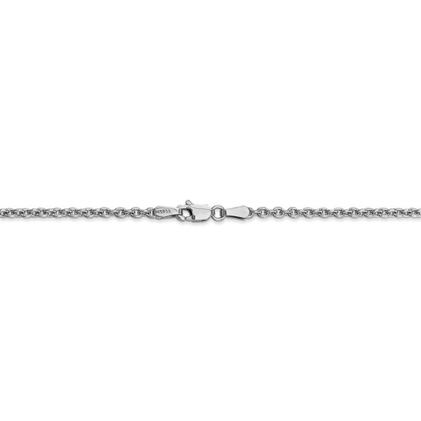 16" 14k White Gold 2.2mm Forzantine Cable Chain Necklace