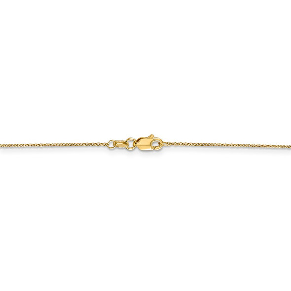 20" 14k Yellow Gold .9mm Cable with Lobster Clasp Chain Necklace