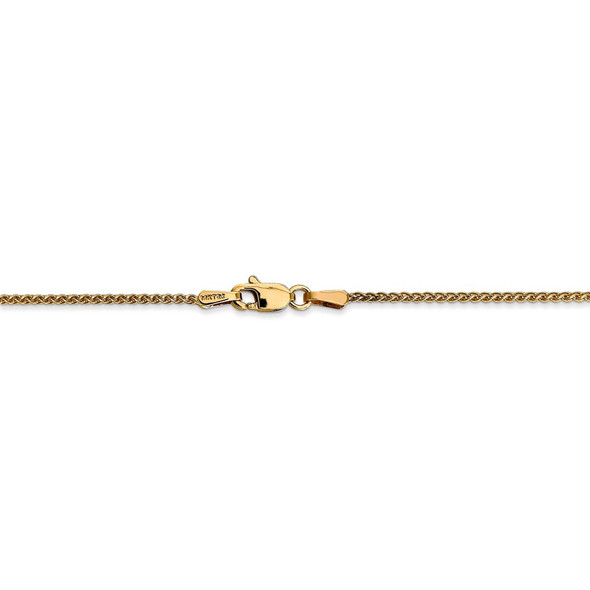 14" 14k Yellow Gold 1.25mm Spiga Chain Necklace