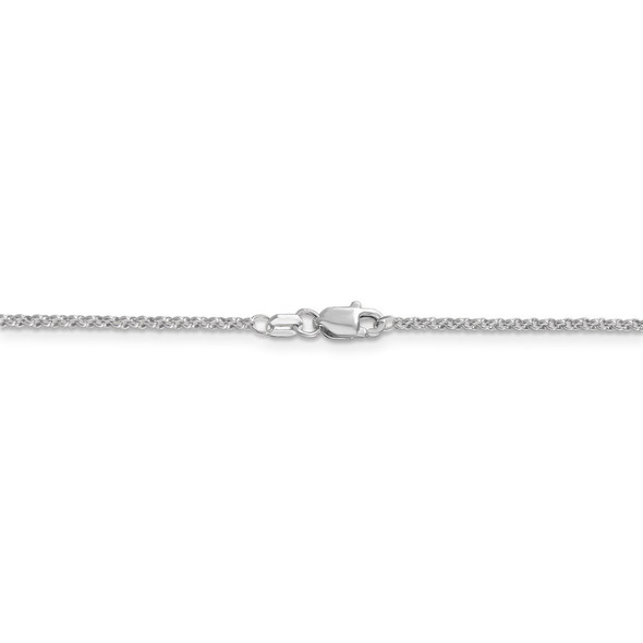 16" 14k White Gold 1.55mm Rolo Pendant Chain Necklace