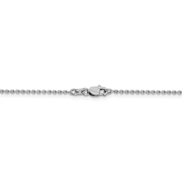 16" 14k White Gold 1.4mm Forzantine Cable Chain Necklace
