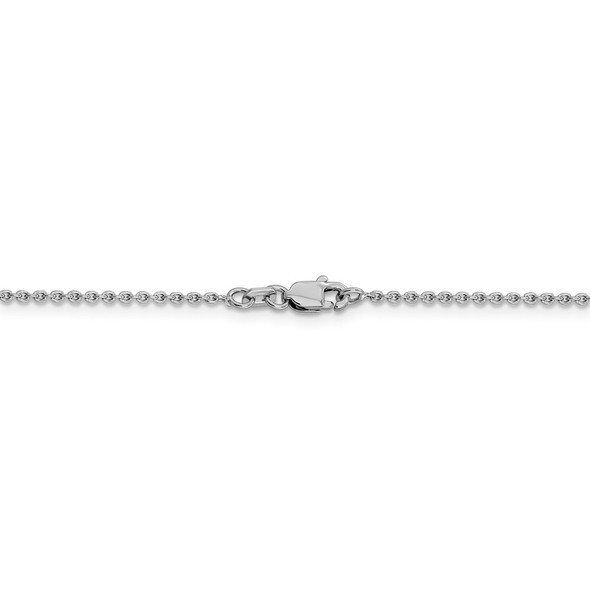 24" 14k White Gold 1.4mm Forzantine Cable Chain Necklace