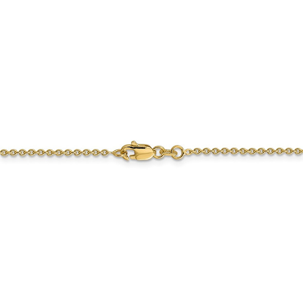24" 14k Yellow Gold 1.4mm Forzantine Cable Chain Necklace