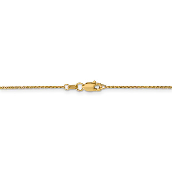 18" 14k Yellow Gold 1mm Round Open Link Cable Chain Necklace