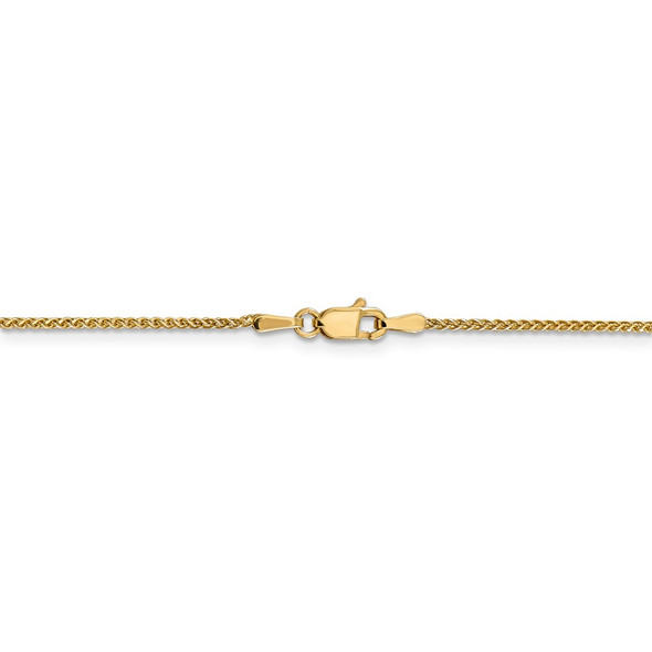 30" 14k Yellow Gold 1.2mm Diamond-cut Spiga Chain Necklace