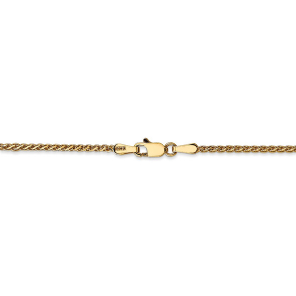 20" 14k Yellow Gold 1.4mm Diamond-cut Spiga Chain Necklace