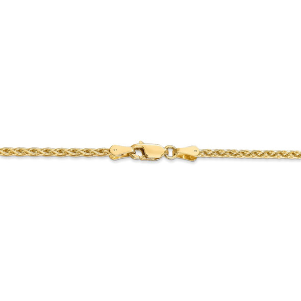 16" 14k Yellow Gold 2.25mm Parisian Wheat Chain Necklace