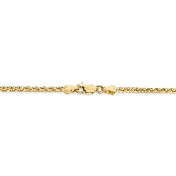 18" 14k Yellow Gold 2.25mm Parisian Wheat Chain Necklace