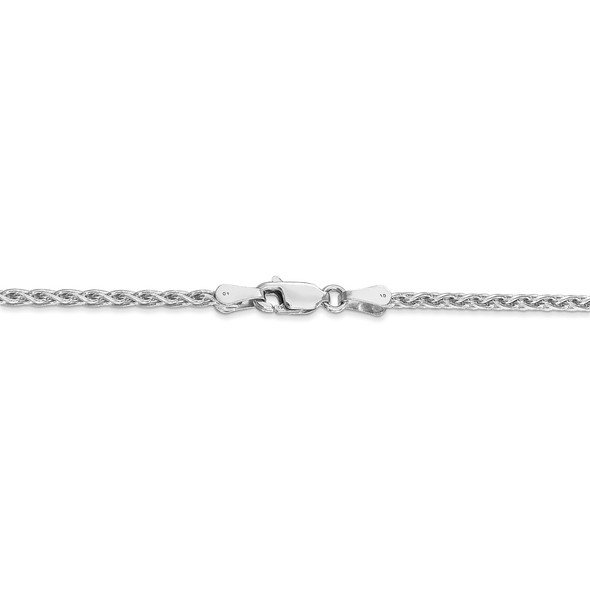 16" 14k White Gold 2.25mm Parisian Wheat Chain Necklace