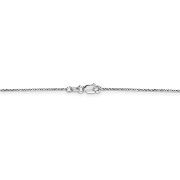 16" 14k White Gold .9mm Cable with Lobster Clasp Chain Necklace