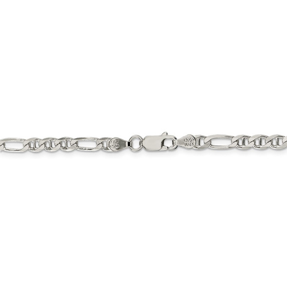 20" Sterling Silver 3.75mm Figaro Anchor Chain Necklace