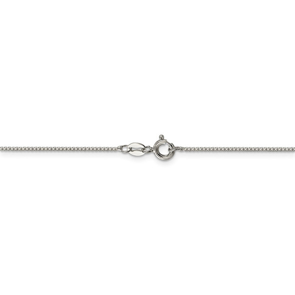 20" Sterling Silver 1mm 8 Sided Diamond-cut Box Chain Necklace