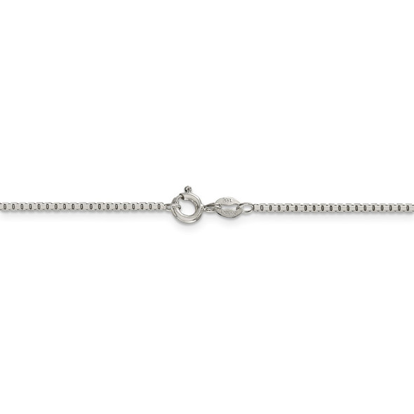 16" Sterling Silver 1.5mm 8 Sided Diamond-cut Box Chain Necklace