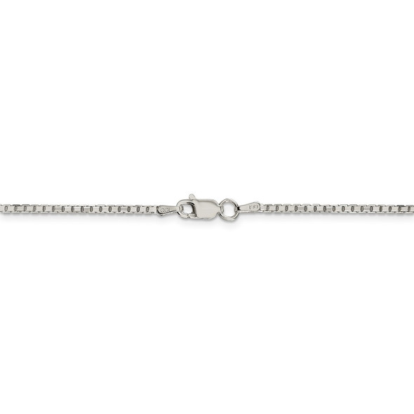 30" Sterling Silver 1.7mm 8 Sided Diamond-cut Box Chain Necklace