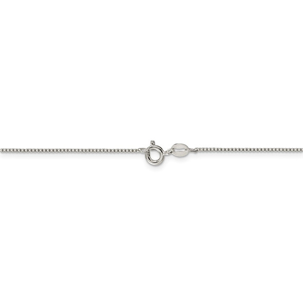 18" Sterling Silver .9mm Box Chain Necklace w/2in ext.