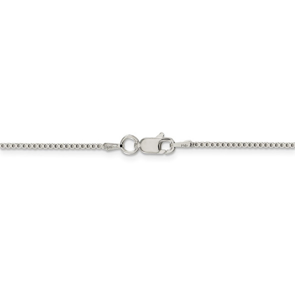 18" Sterling Silver 1.25mm Box Chain Necklace w/2in ext.