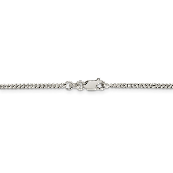 30" Sterling Silver 2mm Curb Chain Necklace