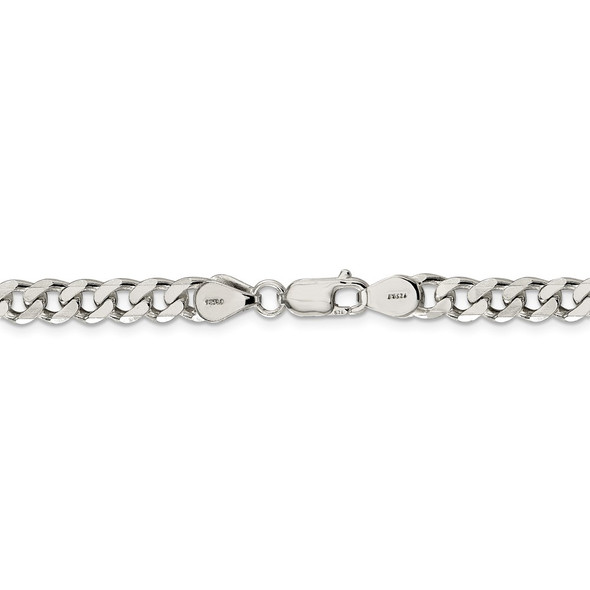 30" Sterling Silver 7mm Curb Chain Necklace