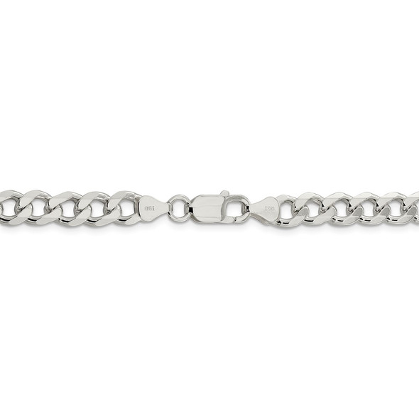 28" Sterling Silver 7.5mm Curb Chain Necklace