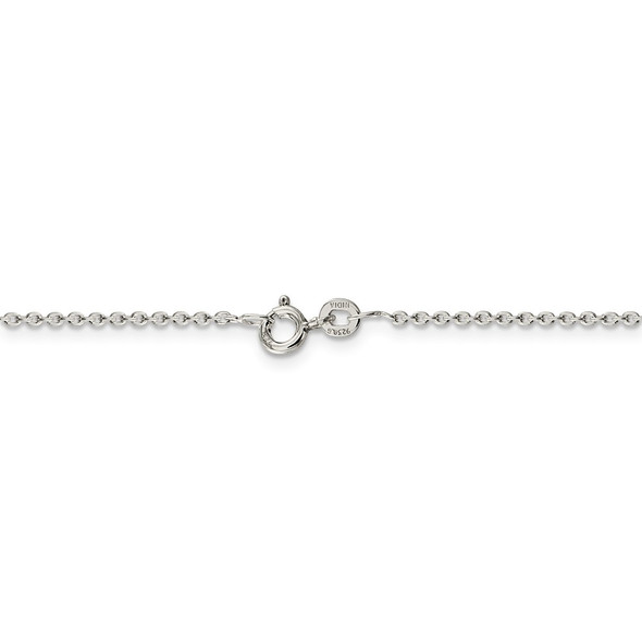 14" Sterling Silver 1mm Cable Chain Necklace with Spring Ring Clasp