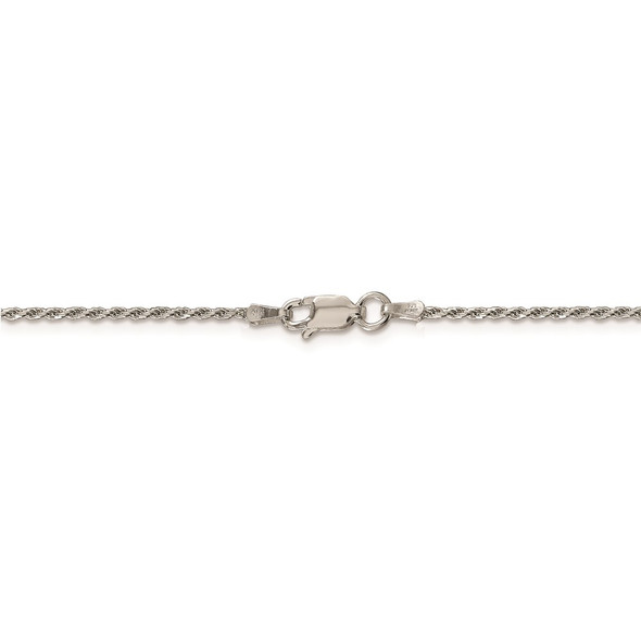 16" Sterling Silver 1.5mm Diamond-cut Rope Chain Necklace