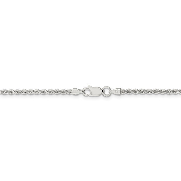 20" Sterling Silver 2.3mm Solid Rope Chain Necklace