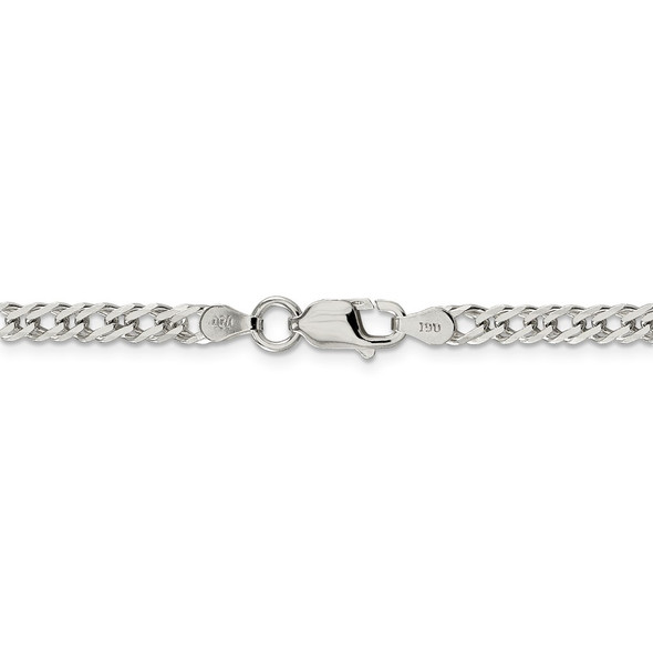 20" Sterling Silver 4mm Beveled Curb Chain Necklace