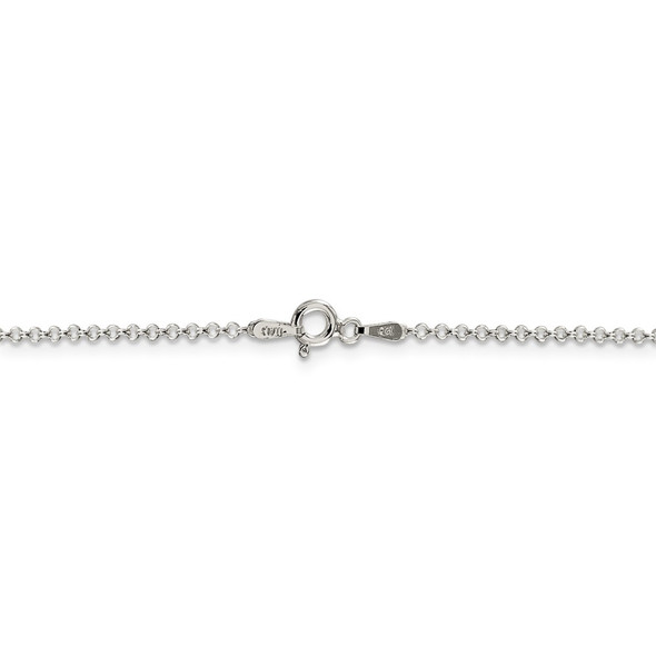 18" Sterling Silver 1.5mm Rolo Chain Necklace w/2in ext.