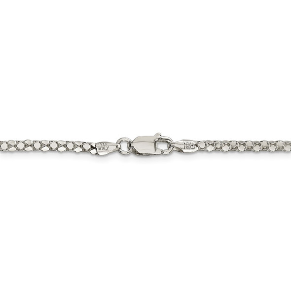 30" Sterling Silver 2.5mm Popcorn Chain Necklace