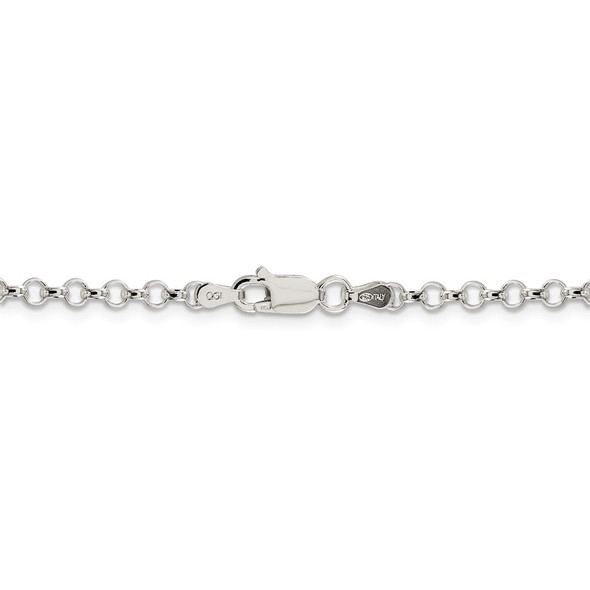 24" Sterling Silver 3mm Rolo Chain Necklace
