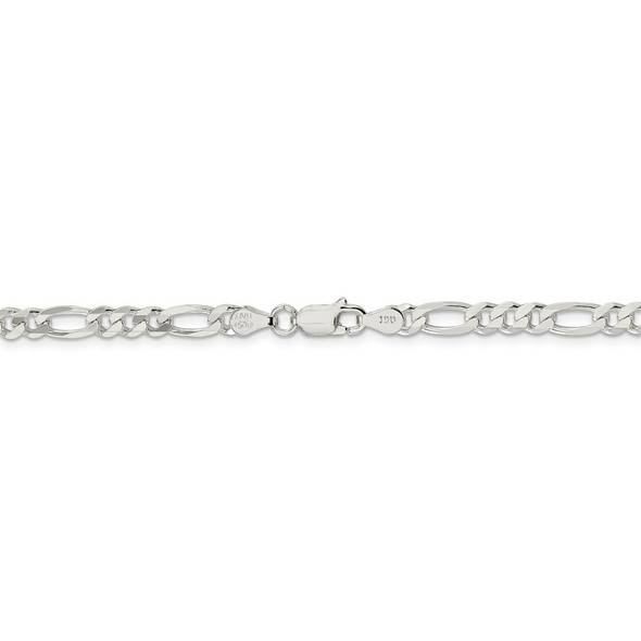 22" Sterling Silver 4.5mm Figaro Chain Necklace