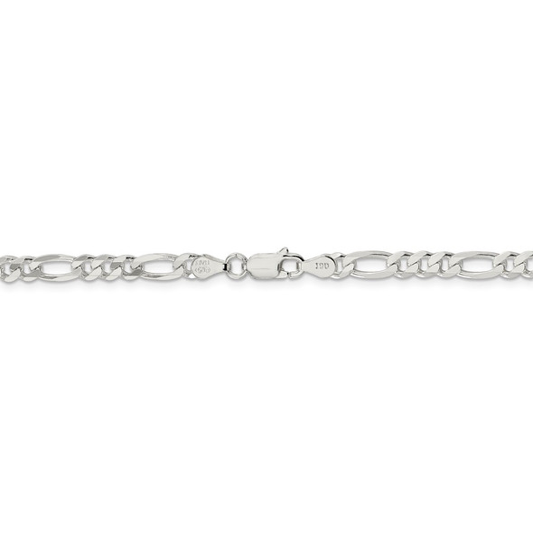 28" Sterling Silver 4.5mm Figaro Chain Necklace