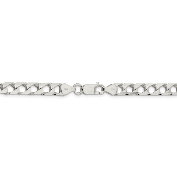 22" Sterling Silver 6.25mm Flat Open Curb Chain Necklace