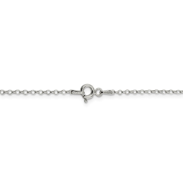 16" Sterling Silver 1.75mm Diamond-cut Cable Chain Necklace